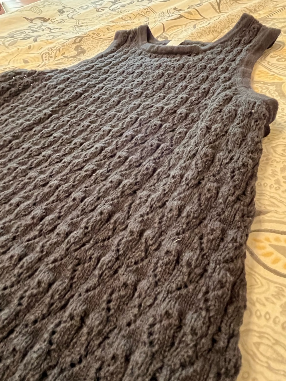Old Navy Longline Cable Knit Tank Top Black - Size S